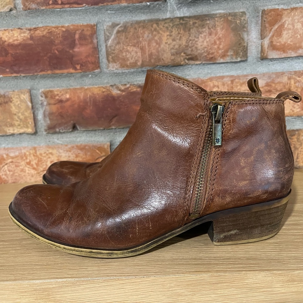 Lucky Brand brown leather ankle boots